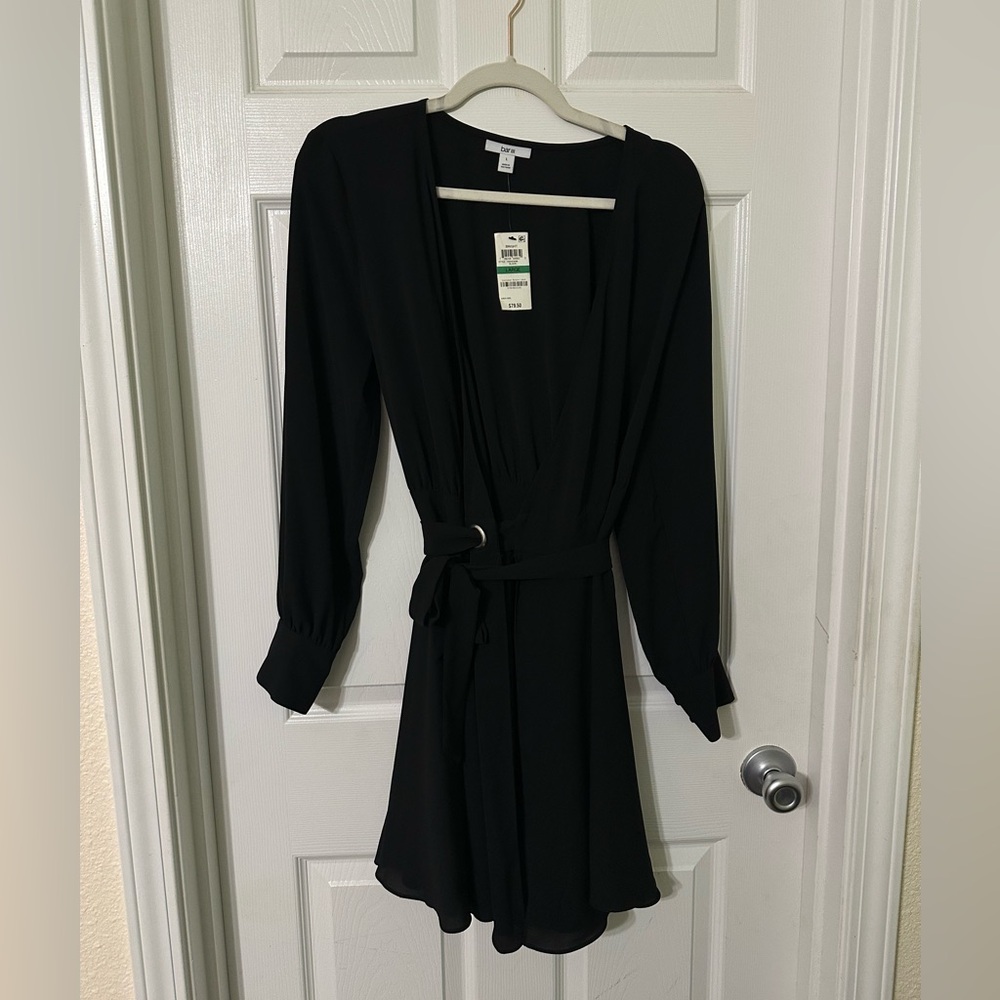 Bar III Black Long Sleeve Dress